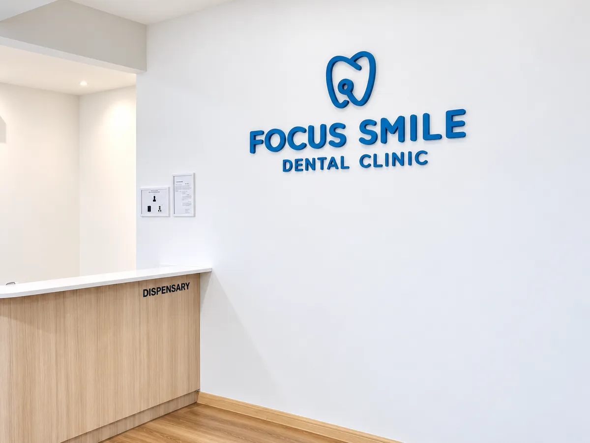 Reception counter at Focus Smile Dental