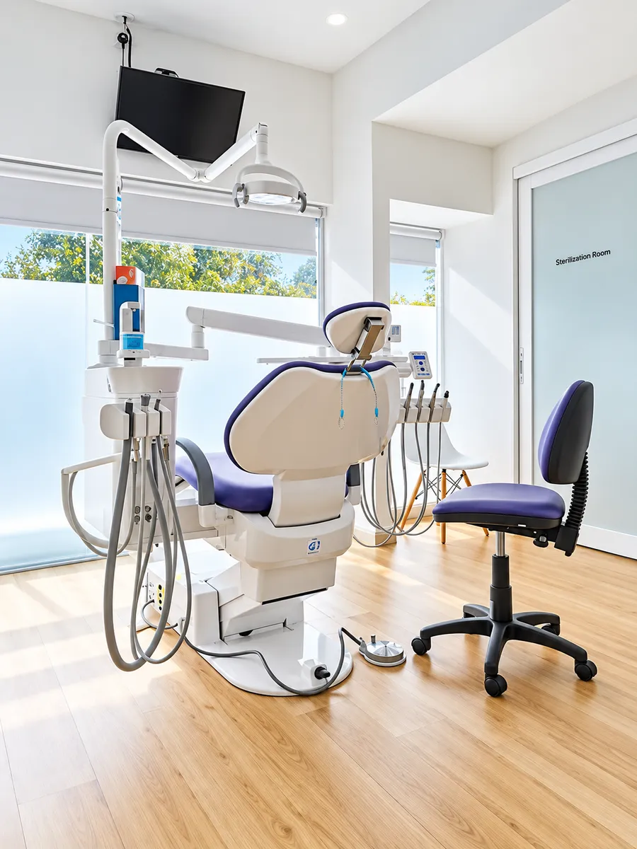 Treatment room with dental chair at Focus Smile Dental